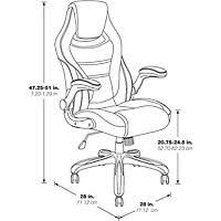 Xeno Gaming Chair in Faux Leather - Red