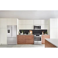 21.6 Cu. Ft. Stainless Counter-Depth French 3 Door Refrigerator 