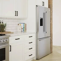 21.6 Cu. Ft. Stainless Counter-Depth French 3 Door Refrigerator 