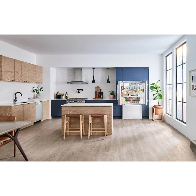 21.6 Cu. Ft. Stainless Counter-Depth French 3 Door Refrigerator 