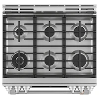 5.6 Cu. Ft. Stainless Smart Gas Range with Convection Oven