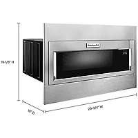 1.1 Cu. Ft. Silver Built-in Low Profile Microwave with Standard Trim Kit