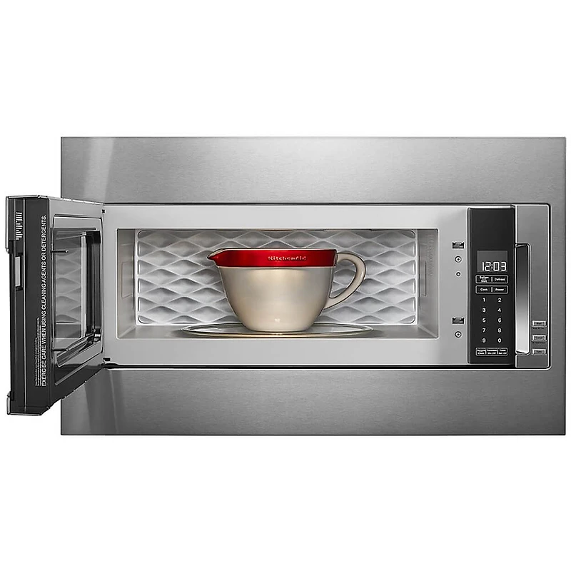 1.1 Cu. Ft. Silver Built-in Low Profile Microwave with Standard Trim Kit