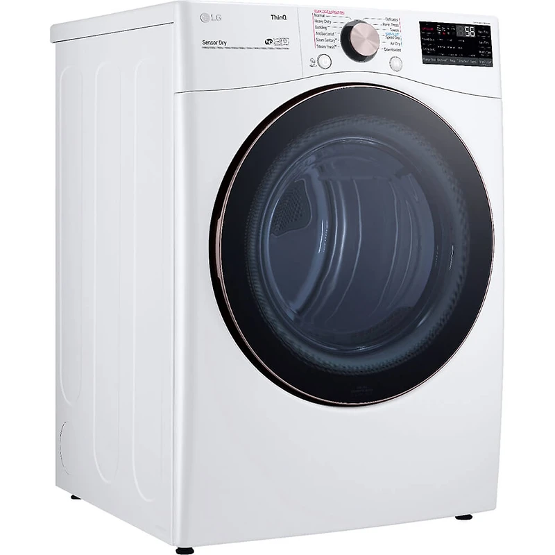 7.4 Cu. Ft. White Ultra Large Capacity Smart Front Load Gas Dryer