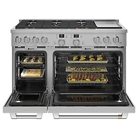 8.25 Cu. Ft. Smart Stainless Double Oven Duel-Fuel Convection Range 