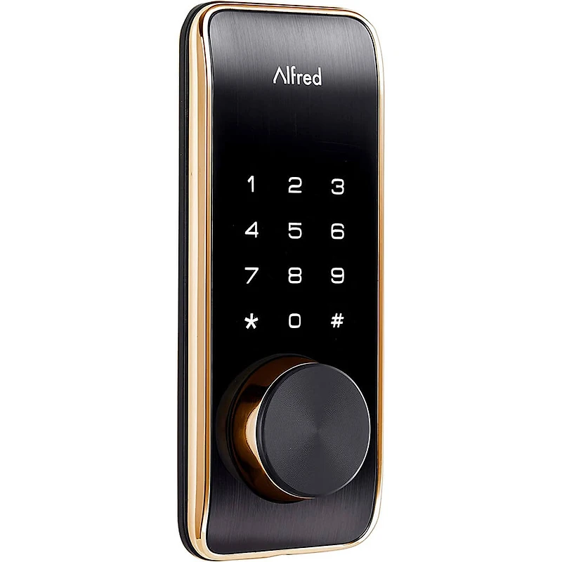 DB2-B Smart Door Lock with Bluetooth and Keyed-entry - Gold