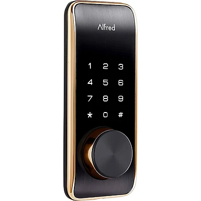 DB2-B Smart Door Lock with Bluetooth and Keyed-entry - Gold
