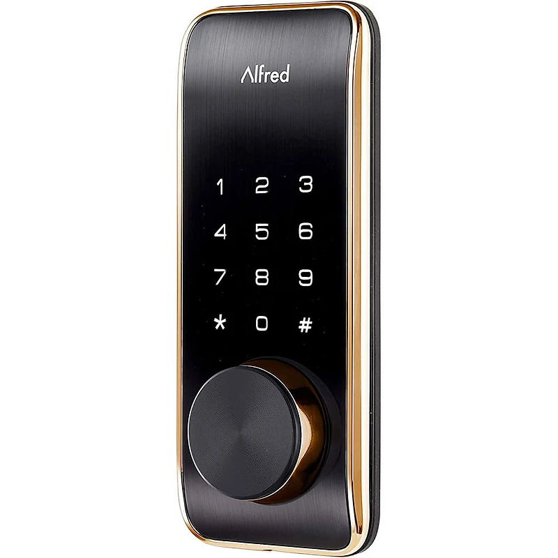 DB2-B Smart Door Lock with Bluetooth and Keyed-entry - Gold