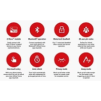 DB2-B Smart Door Lock with Bluetooth and Keyed-entry - Gold