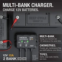 12V 2-Bank, 10-Amp On-Board Battery Charger