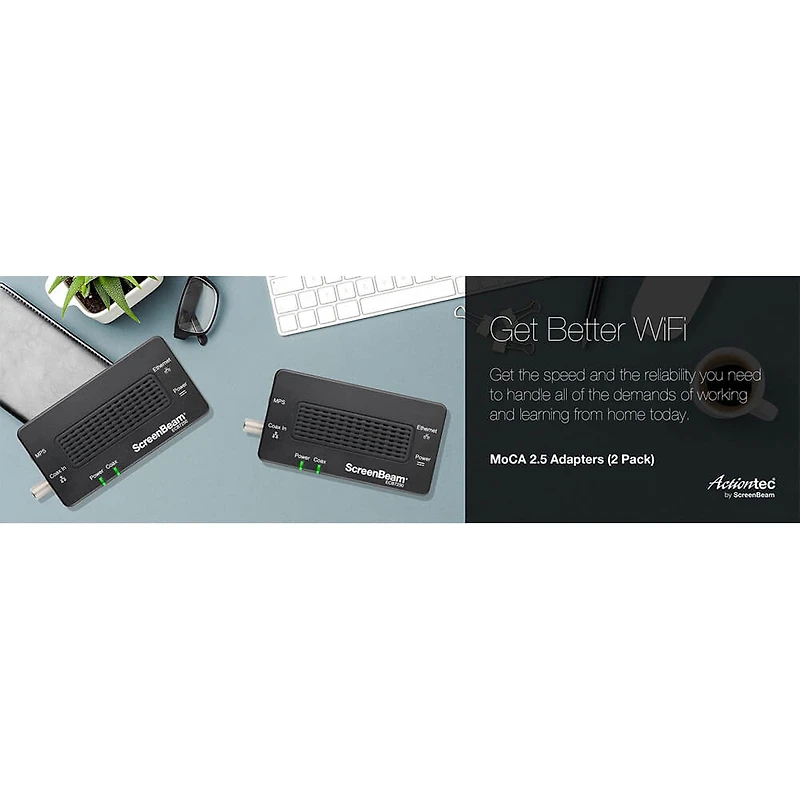 MoCA 2.5 Network Adapter - 2 Pack