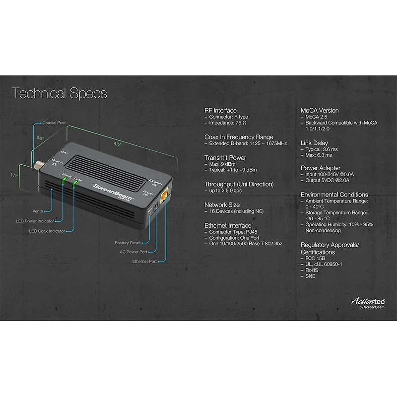 MoCA 2.5 Network Adapter - 2 Pack