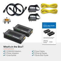 MoCA 2.5 Network Adapter with 1 Gbps Ethernet (2 Pack)