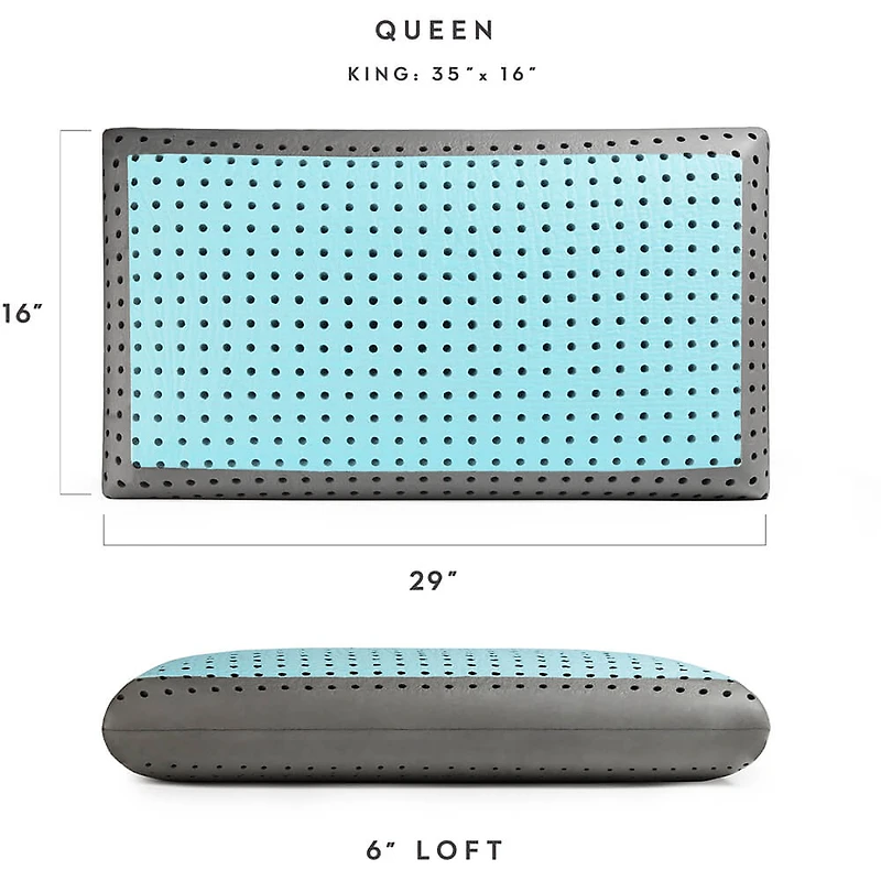 Sleep Z® CarbonCool® + OmniPhase® Pillow - Queen - OPEN BOX