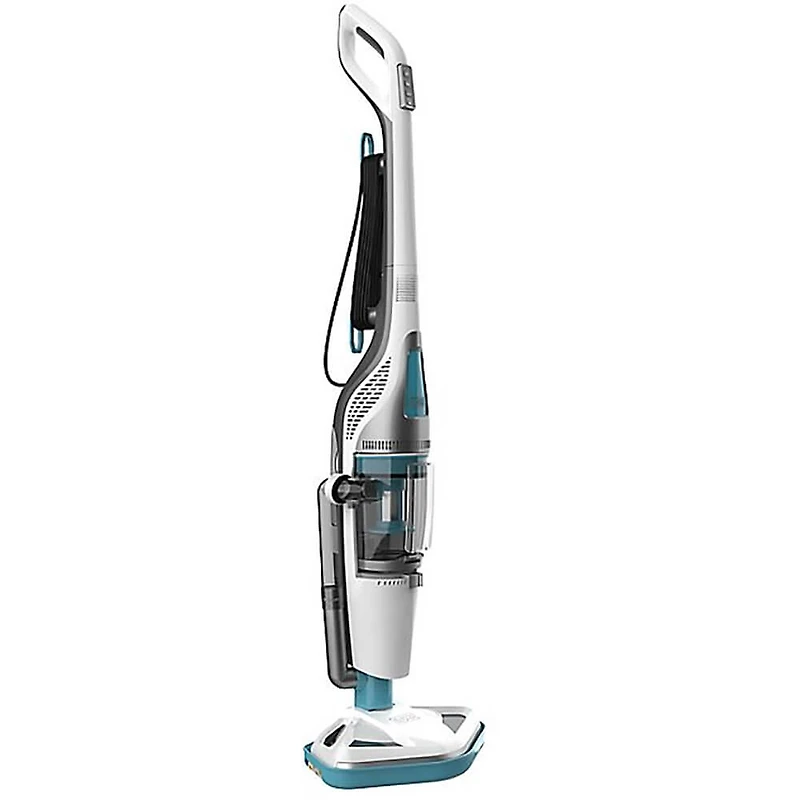 Steam Mop & Dry Vacuum in White/Aqua