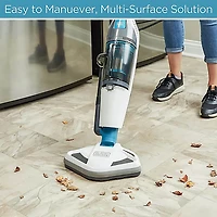 Steam Mop & Dry Vacuum in White/Aqua
