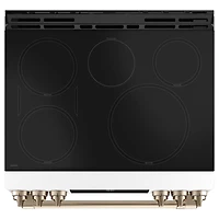 5.7 Cu. Ft. Matte White Smart Induction and Convection Range