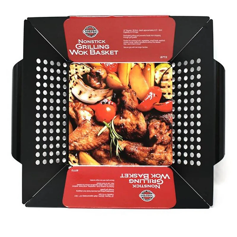 Nonstick Grilling Wok Basket - OPEN BOX