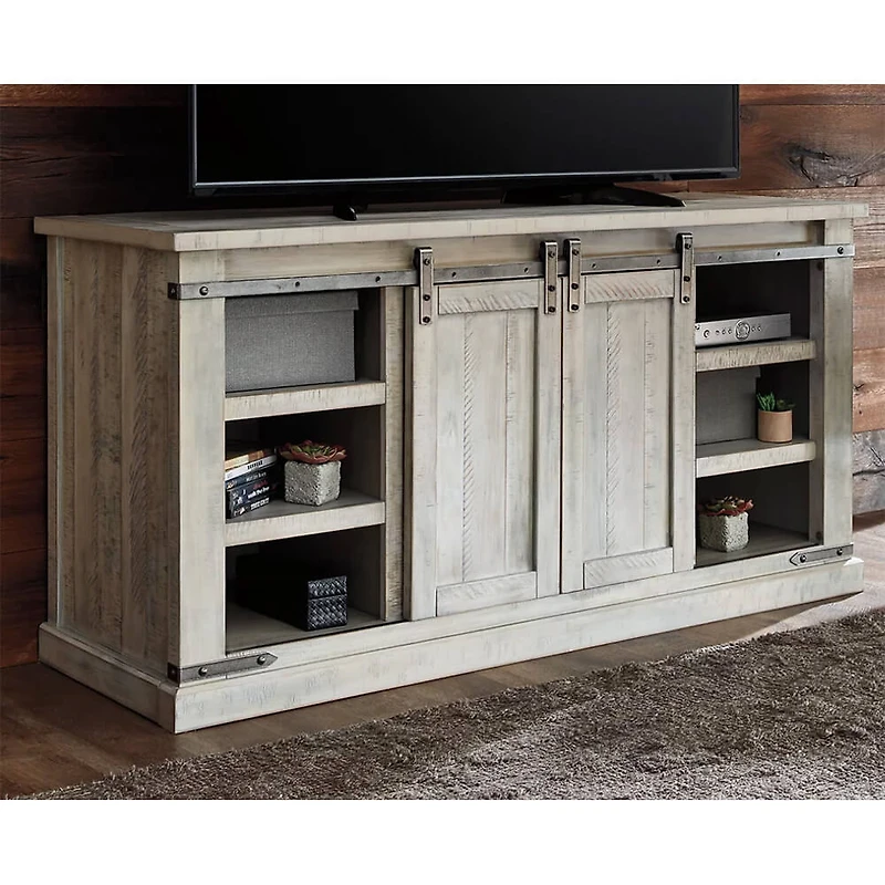 Carynhurst 60 inch TV Stand - Whitewash - OPEN BOX