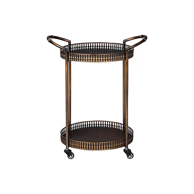 Clarkburn Bar Cart - Bronze Finish - OPEN BOX
