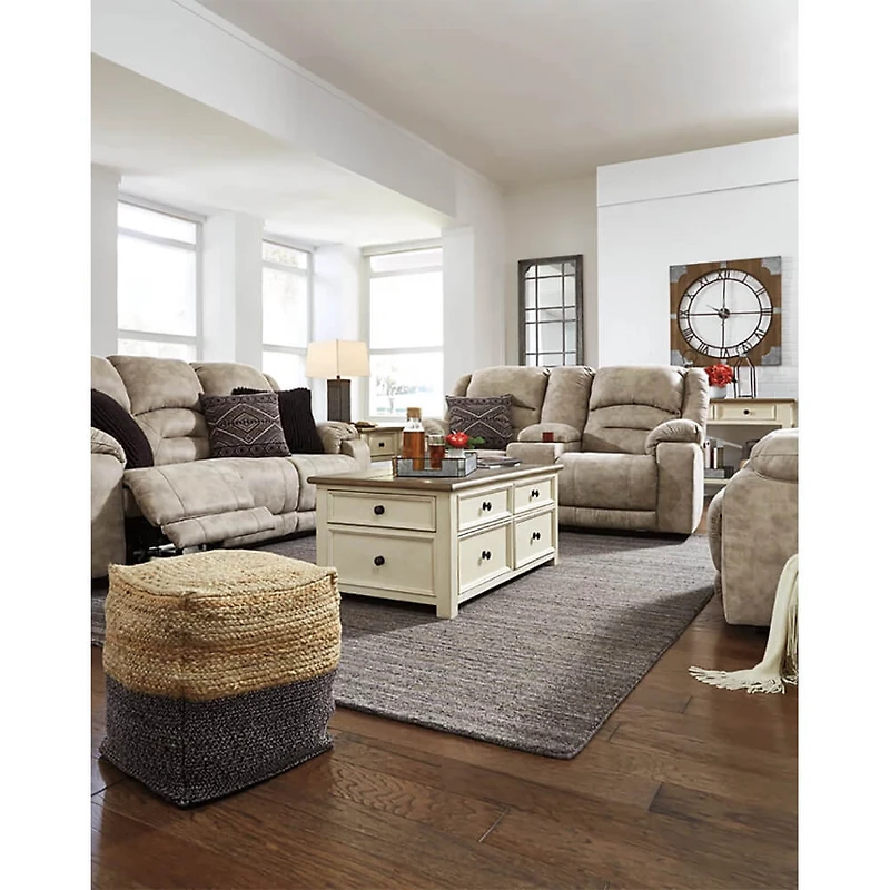 Sweed Valley Pouf - Natural/Black - OPEN BOX