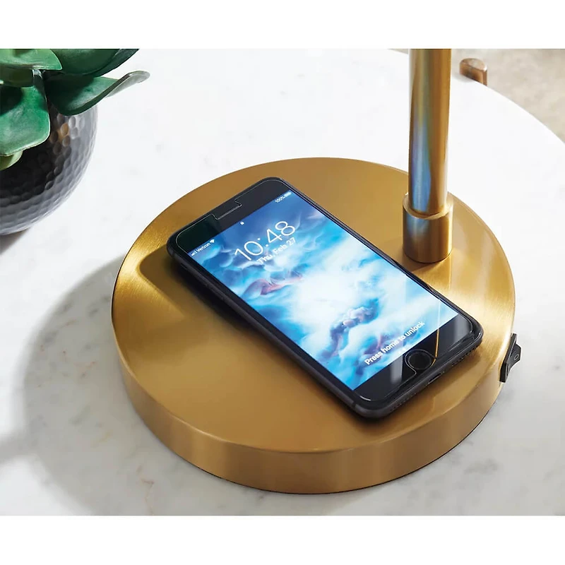 Abanson Desk Lamp - Amber/Gold Finish - OPEN BOX