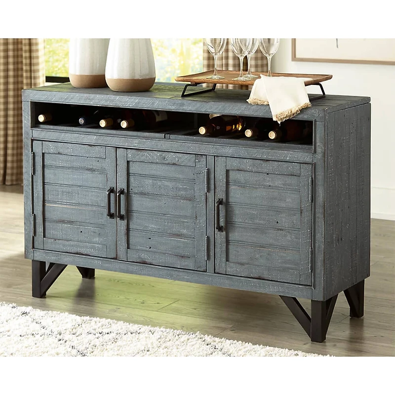 Jainworth TV Stand - Antique Blue - OPEN BOX