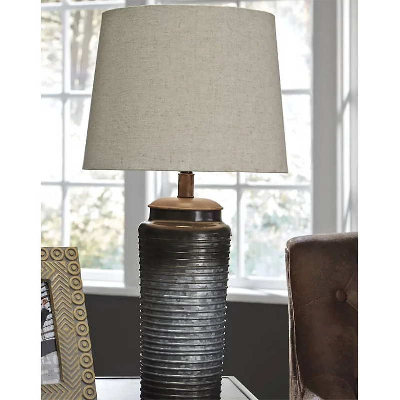 Norbert Table Lamp (Set of 2) - Gray - OPEN BOX