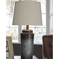 Norbert Table Lamp (Set of 2) - Gray - OPEN BOX