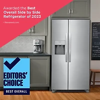25.6 Cu. Ft. Side-by-Side Refrigerator - Black - OPEN BOX