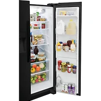 25.6 Cu. Ft. Side-by-Side Refrigerator - Black - OPEN BOX