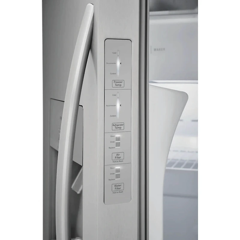 25.6 Cu. Ft. Side-by-Side Refrigerator - Stainless Steel - OPEN BOX