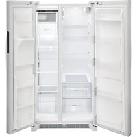 25.6 Cu. Ft. Side-by-Side Refrigerator - White - OPEN BOX