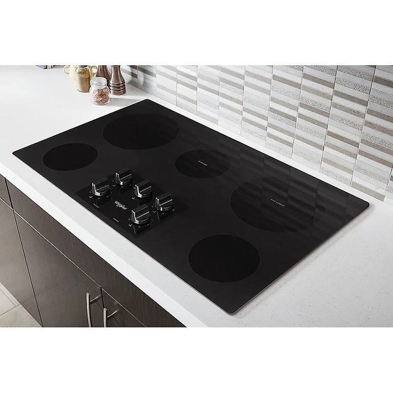36 inch Black Electric Ceramic Glass Cooktop with Dual Radiant Element