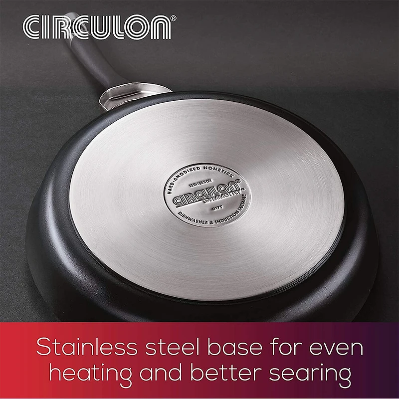 Symmetry 11-Piece Hard Anodized Aluminum Nonstick Set- Black