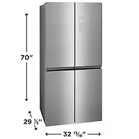 17.4 Cu. Ft. Stainless Steel 4-Door French Door Refrigerator