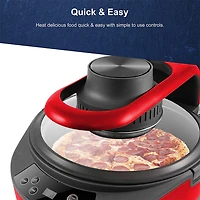 Digital Clamshell Air Fryer - Red - OPEN BOX