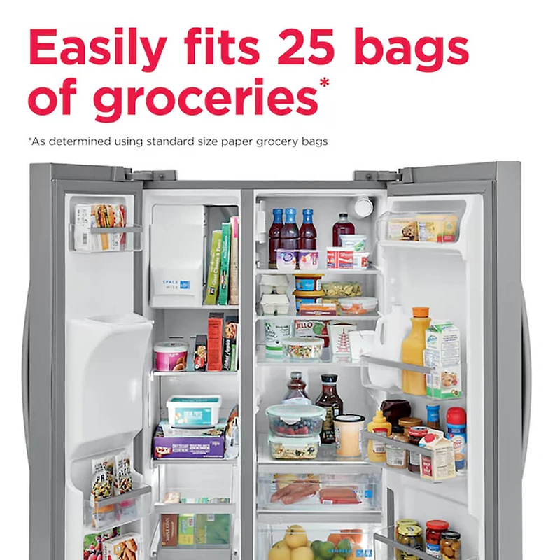 25.6 Cu. Ft. Stainless Standard Depth Side by Side Refrigerator