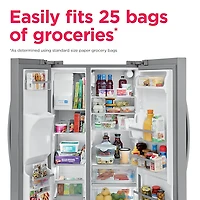 25.6 Cu. Ft. Stainless Standard Depth Side by Side Refrigerator