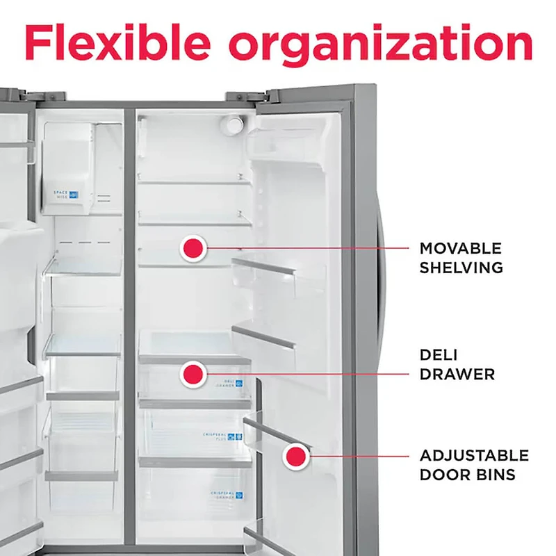 25.6 Cu. Ft. Stainless Standard Depth Side by Side Refrigerator