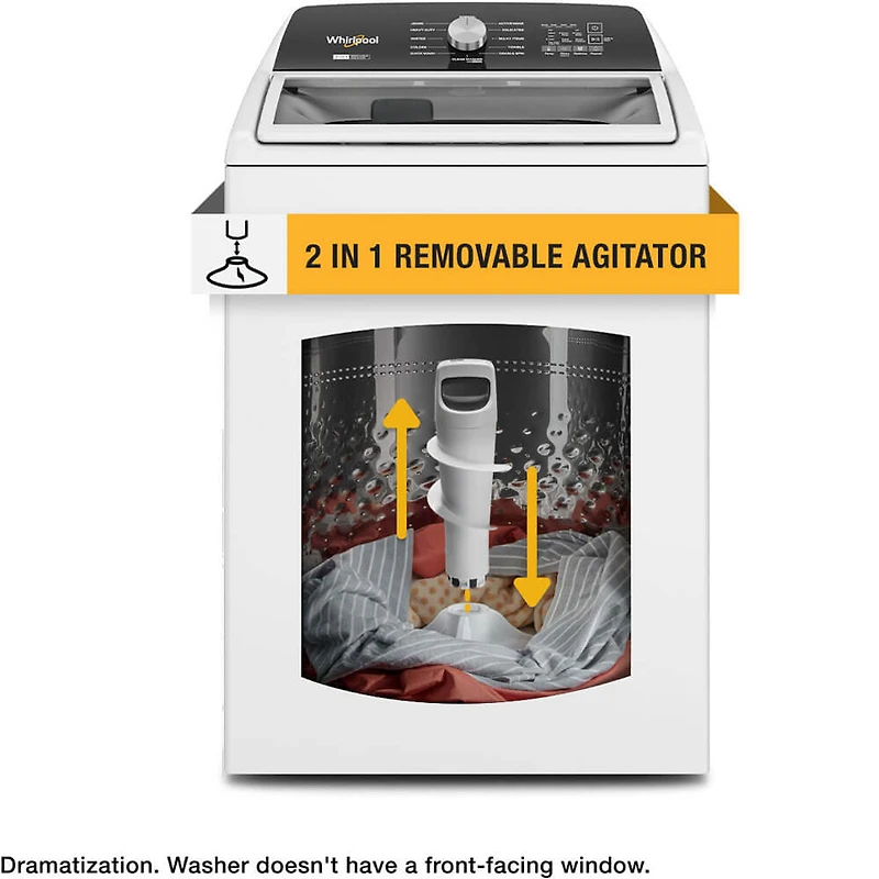 4.7 - 4.8 Cu. Ft. Top Load High Efficiency Washer with Removable Agitator