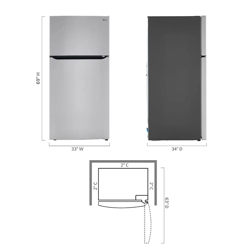 23.8 Cu. Ft. Stainless Steel Top Mount Refrigerator With Internal Water Dispenser