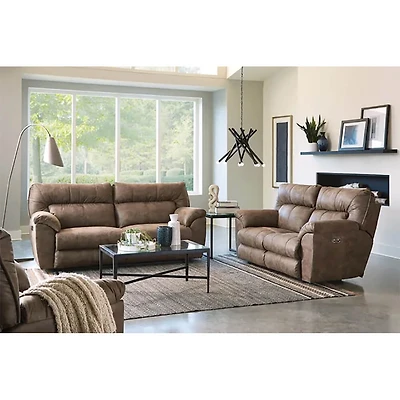 Hollins Coffee Power Reclining Sofa - OPEN BOX