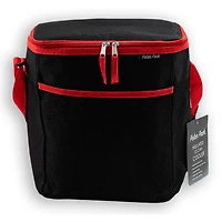 Polar Pack 12-Can Vertical Insulated Cooler Bag - Black/Red