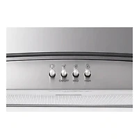 inch Stainless Curved Glass Island Mount Range Hood