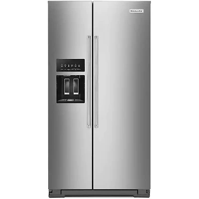 19.9 Cu. Ft. Stainless Side-By-Side Refrigerator with Exterior Ice and Water - OPEN BOX