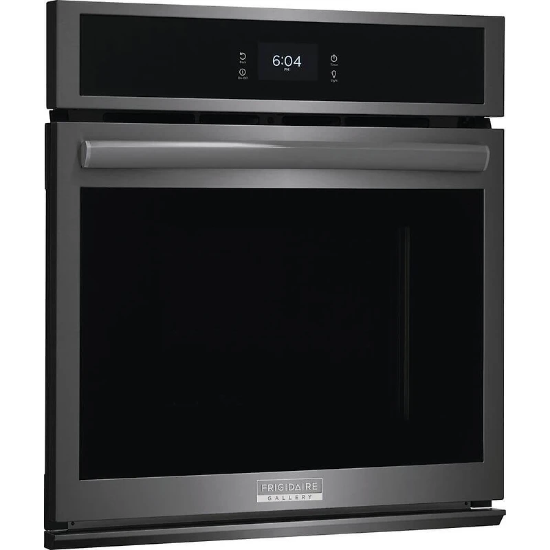 27 inch Black Stainless Single Electric Wall Oven with Total Convection