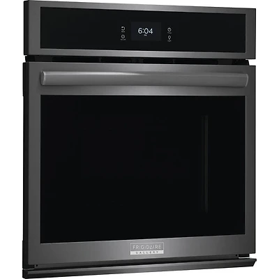 27 inch Black Stainless Single Electric Wall Oven with Total Convection