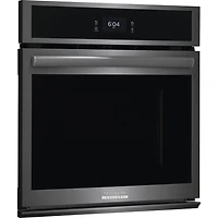 27 inch Black Stainless Single Electric Wall Oven with Total Convection