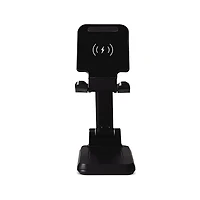Foldable Cellphone Stand with Wireless Charging - Black